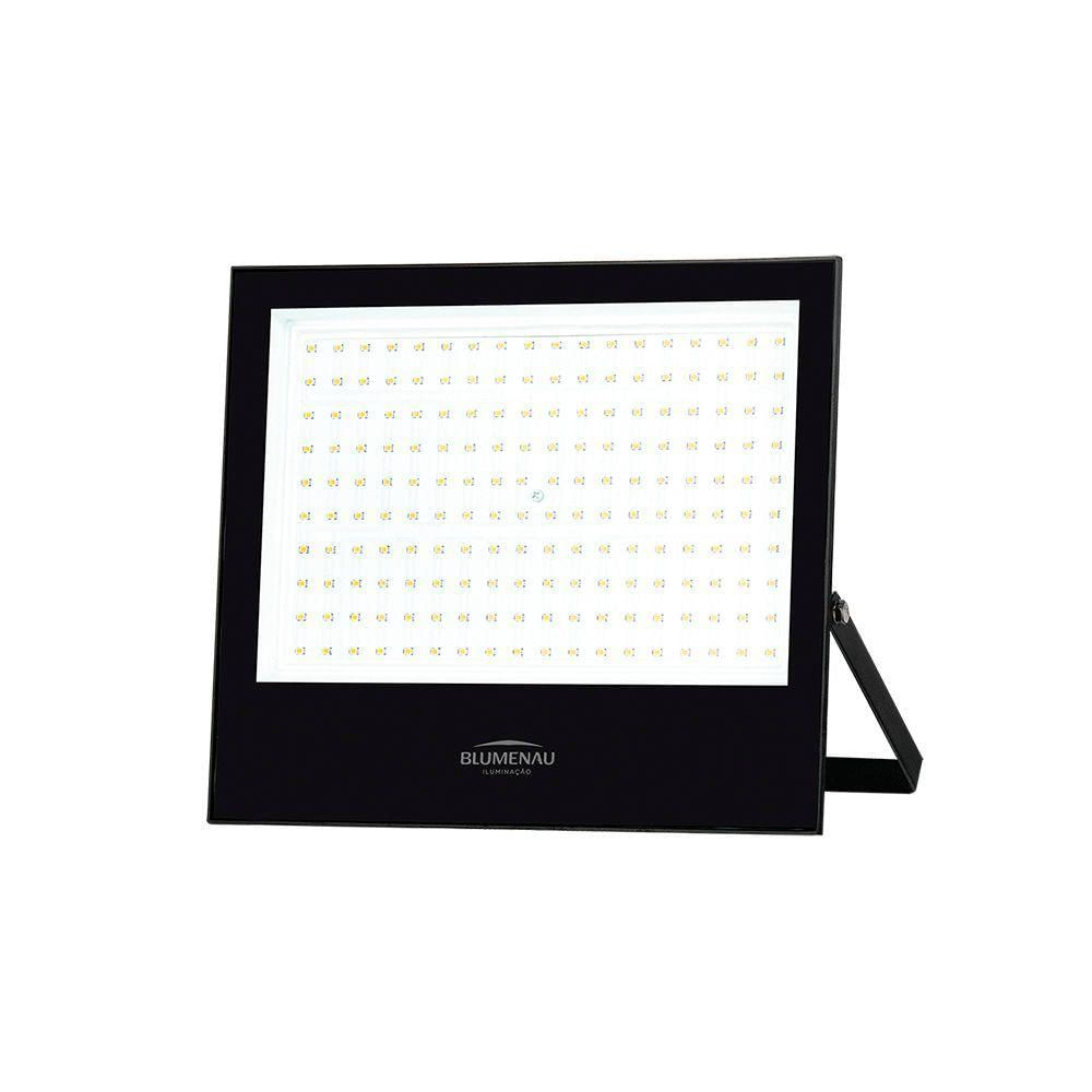 Refletor Blumenau Led Play 200w Preto Bivolt 3000k Luz Amarela