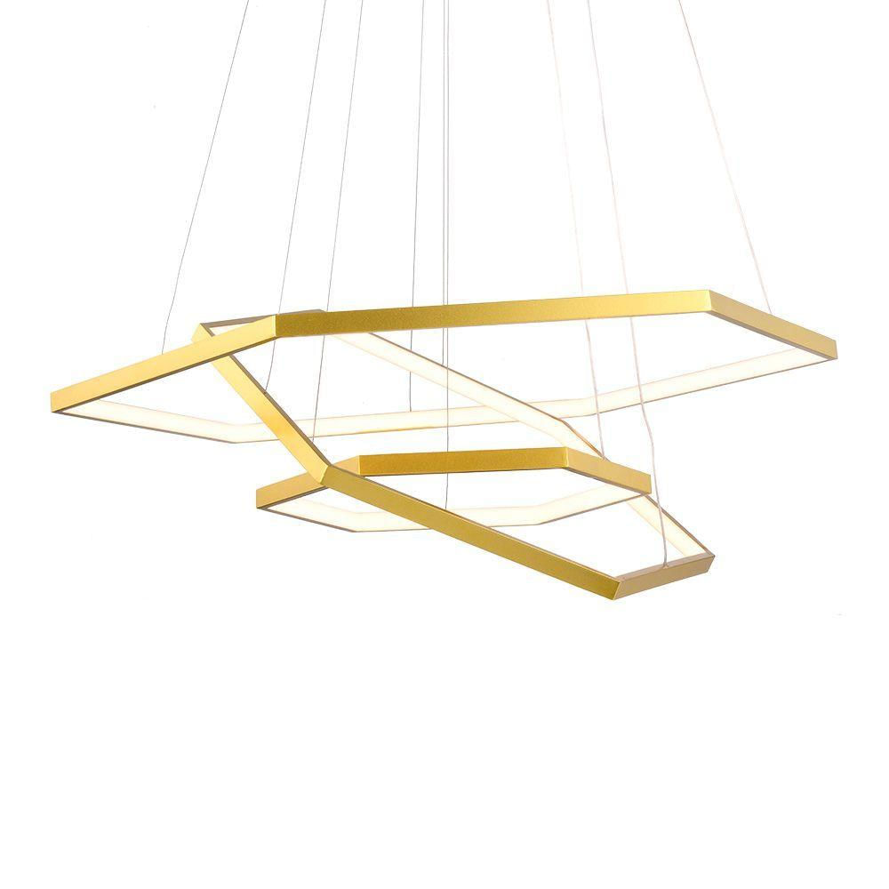 Lustre Pendente Skylight Sammy 4008 Led Bivolt Dourado