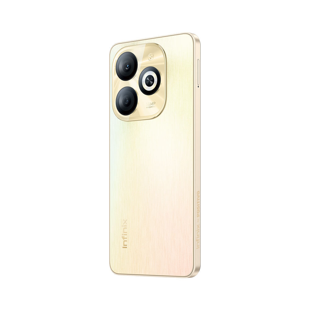 Smartphone Infinix Smart 8 Pro 4GB RAM 256GB Câmera Dupla 50MP Tela Magic Ring 6.6” HD+ 90Hz - Dourado