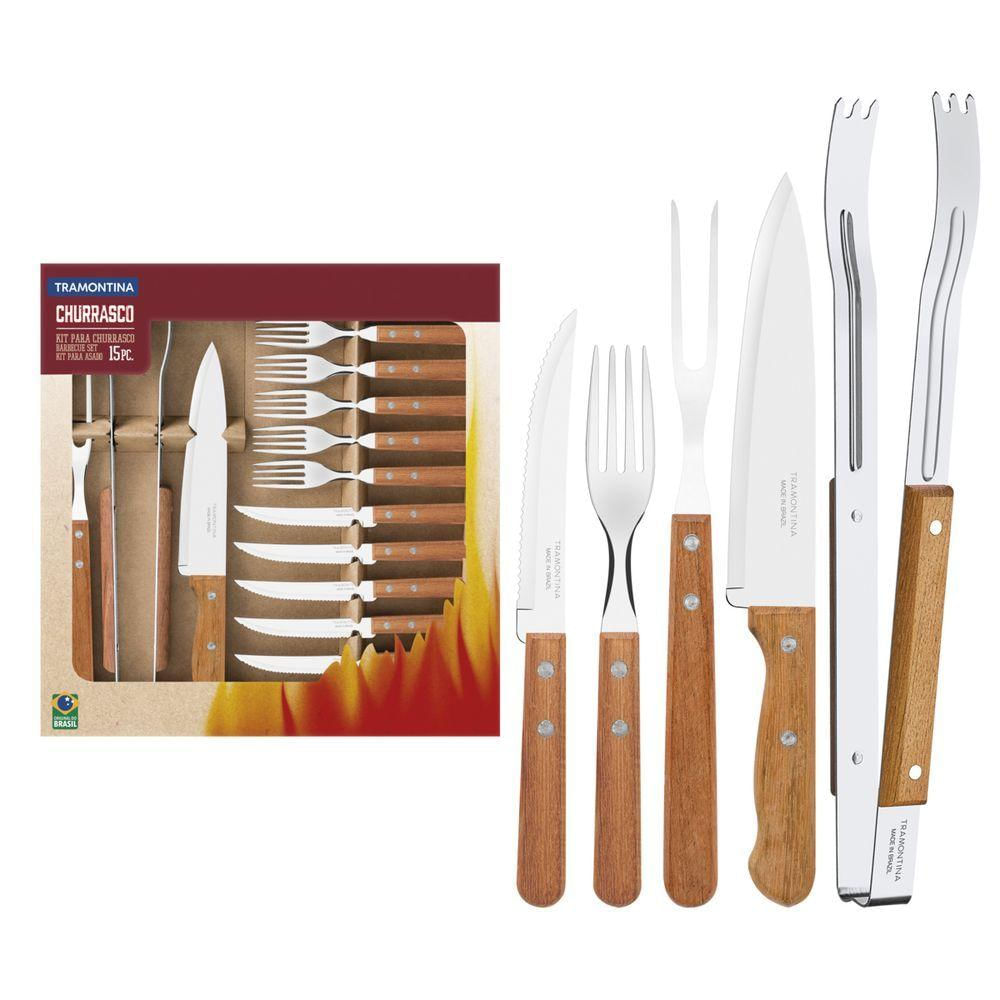 Kit Para Churrasco Tramontina 15 Peças