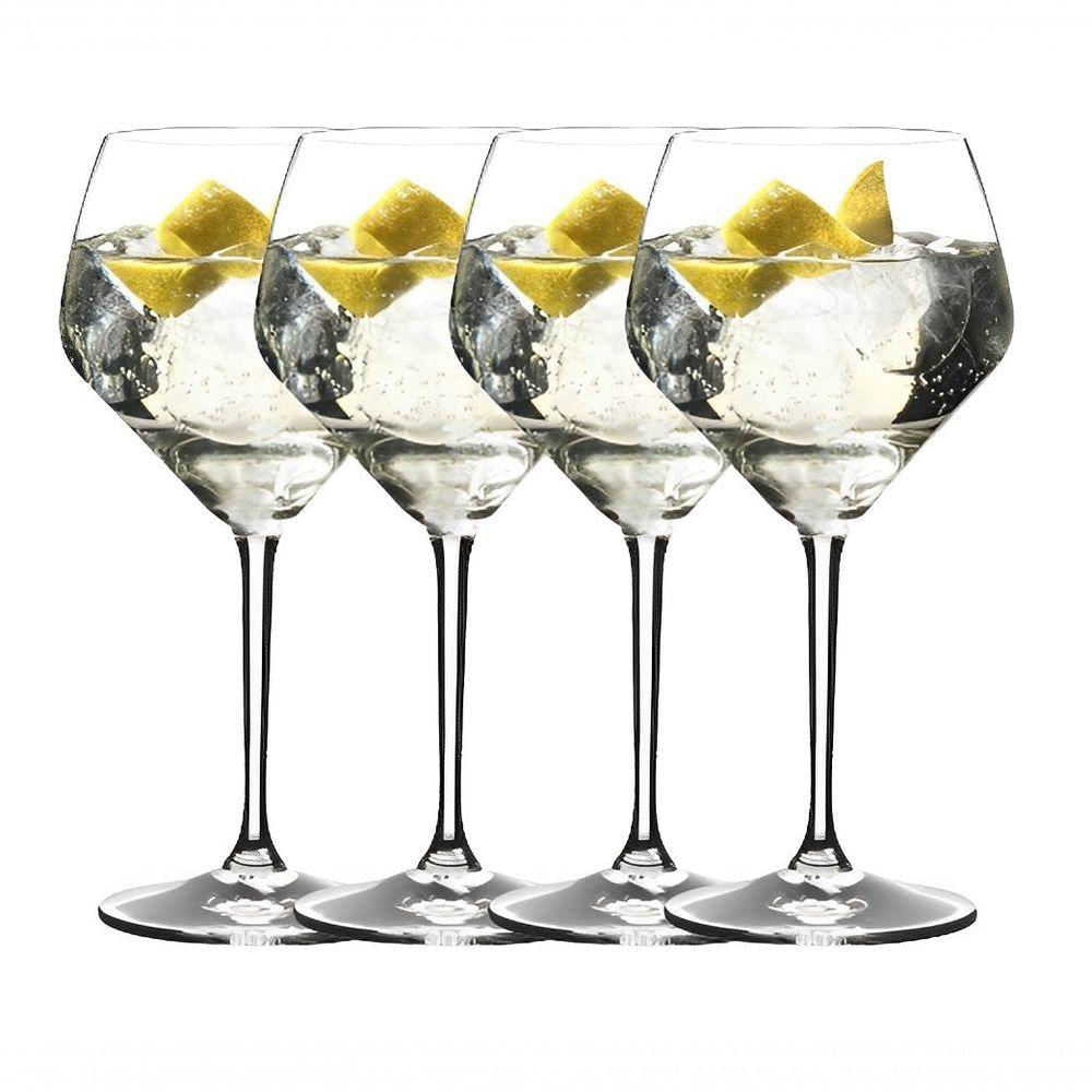 Conjunto 4 Taças Cristal Riedel Bar Gin Drink Vinho 670ml