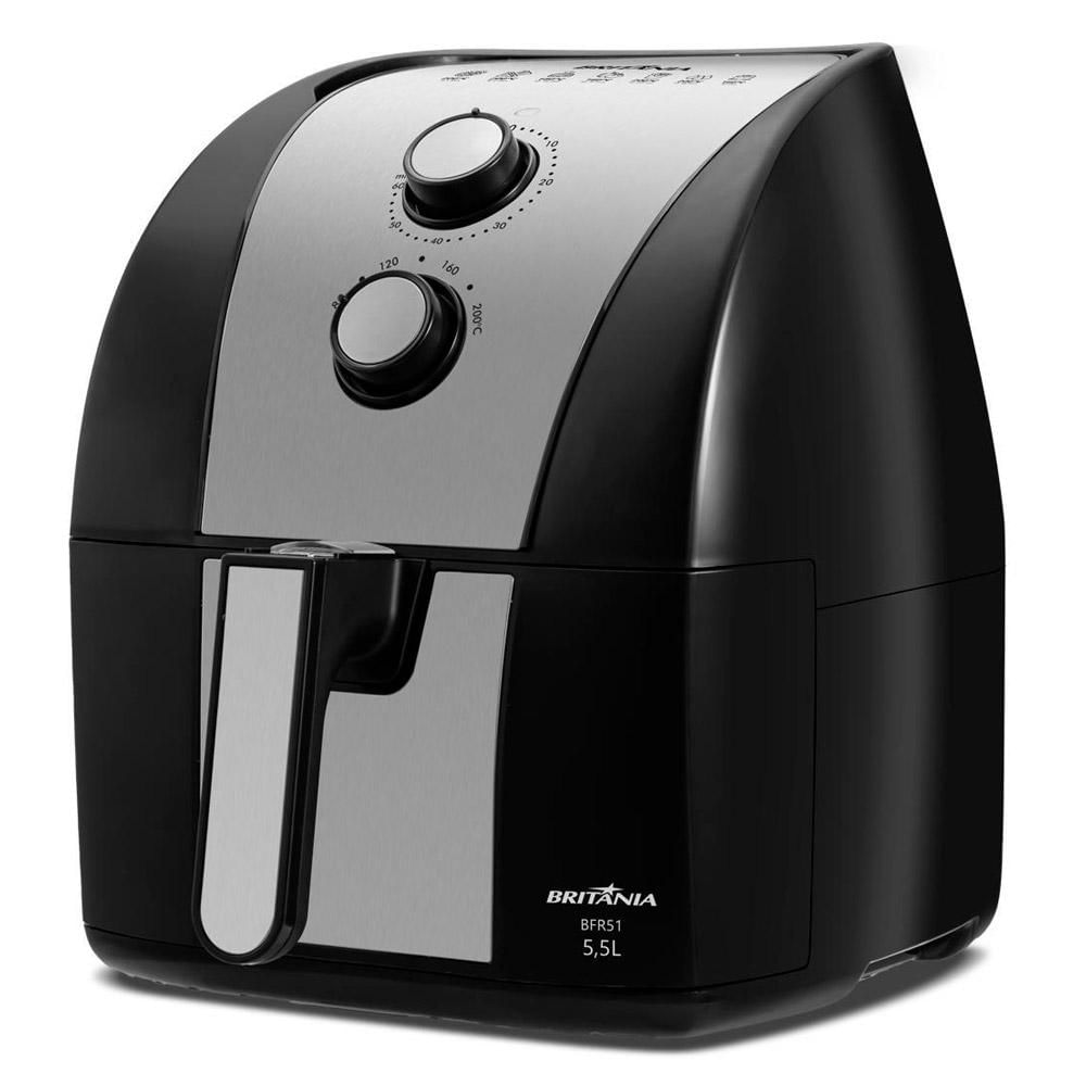 Fritadeira Air Fryer 5.5L BFR51 Britânia Preta 127V