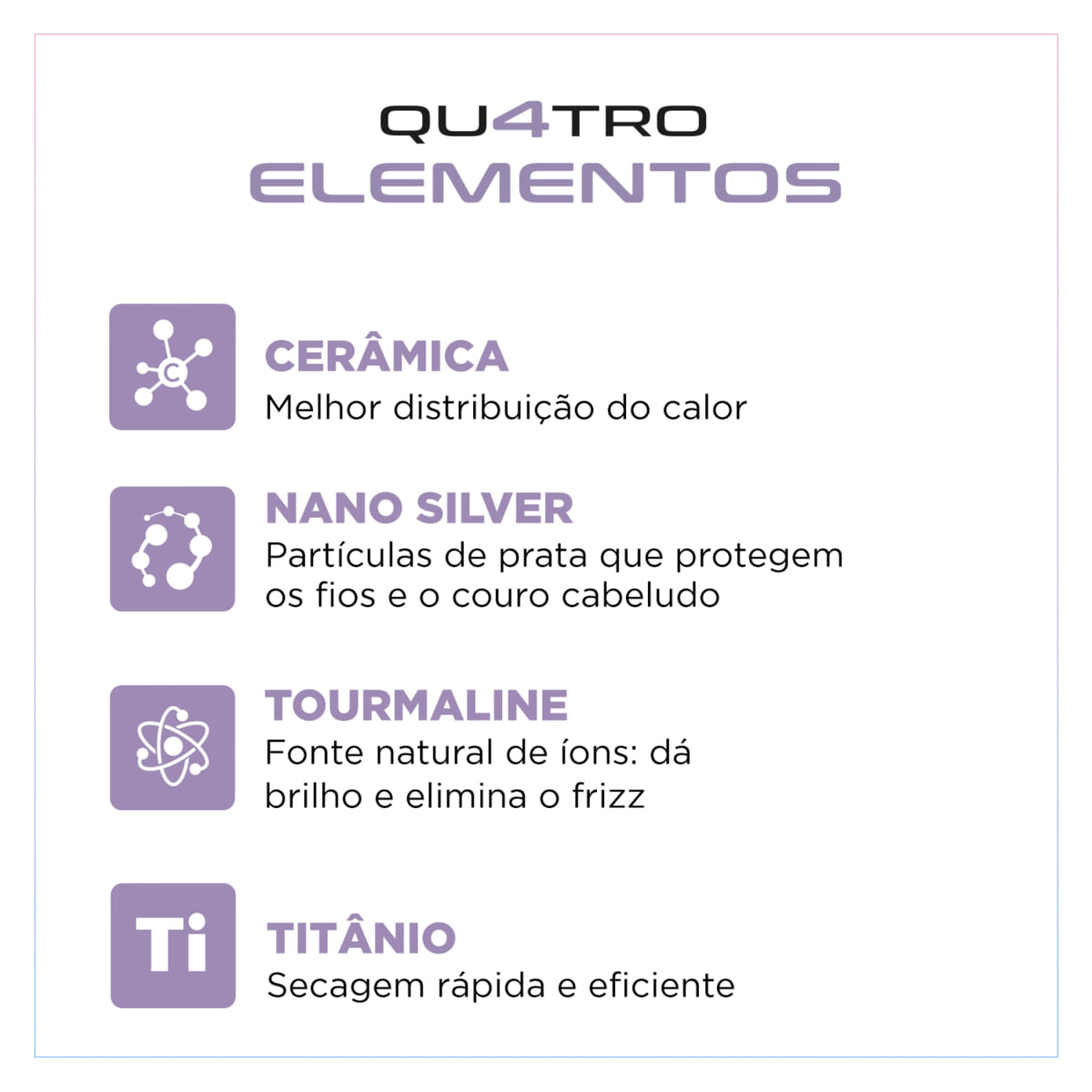 Secador de Cabelo Travel Qu4tro Elementos By Juliette Mondial SCT-JU-03 BIV