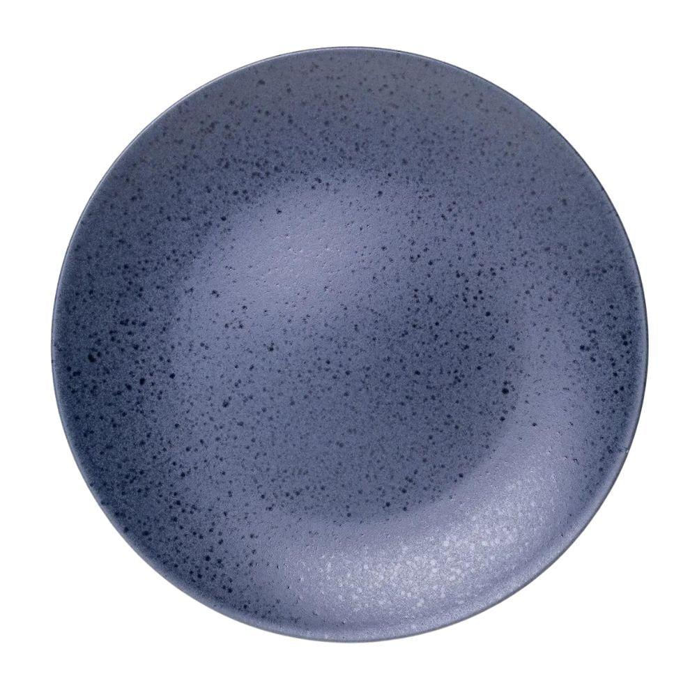 Prato Raso Em Cerâmica Mist 27,5cm Wolff Azul Matte