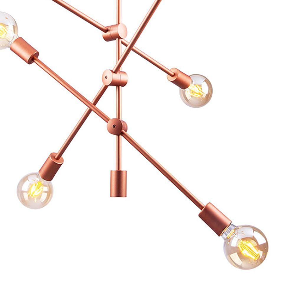 Lustre Pendente Startec Circuit 6xe27 Bivolt Cobre