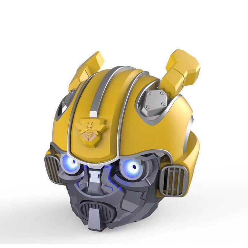 Caixa de Som Bluetooth Mini Sem Fio Figura de Filme Transformers amarelo