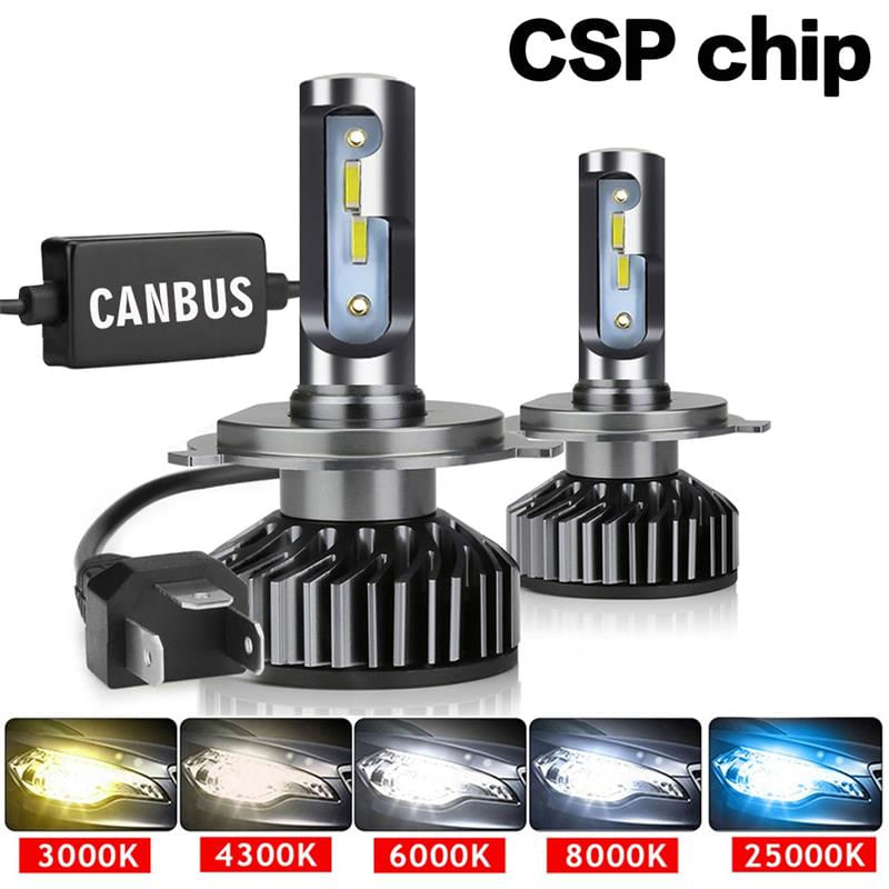 Lâmpadas LED para faróis de carro 16000LM 4500K 6000K 8000K Canbus