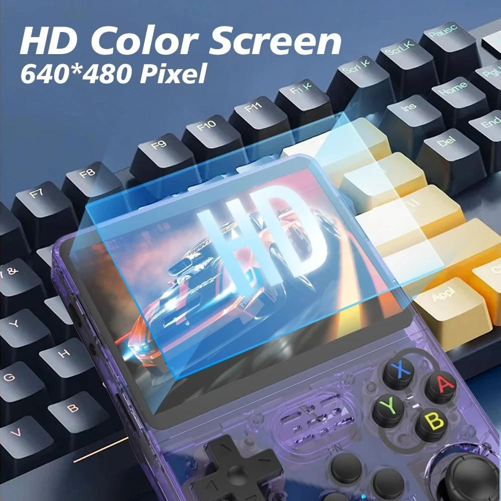 Console de Videogame Portátil Retro R36S com Sistema Linux e 15000 Jogos roxo