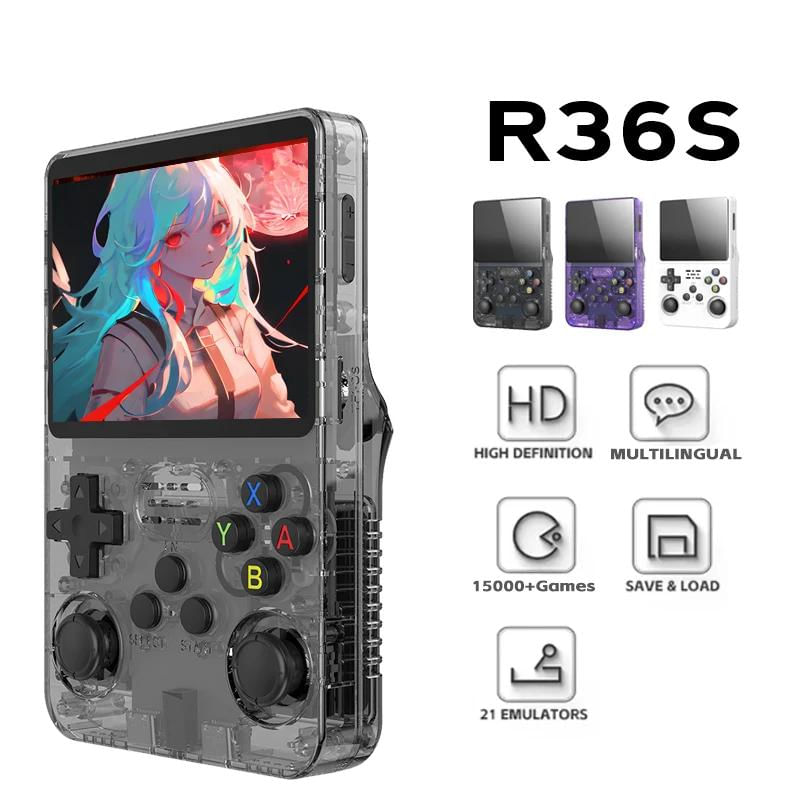 Console de Videogame Portátil Retro R36S com Sistema Linux e 15000 Jogos