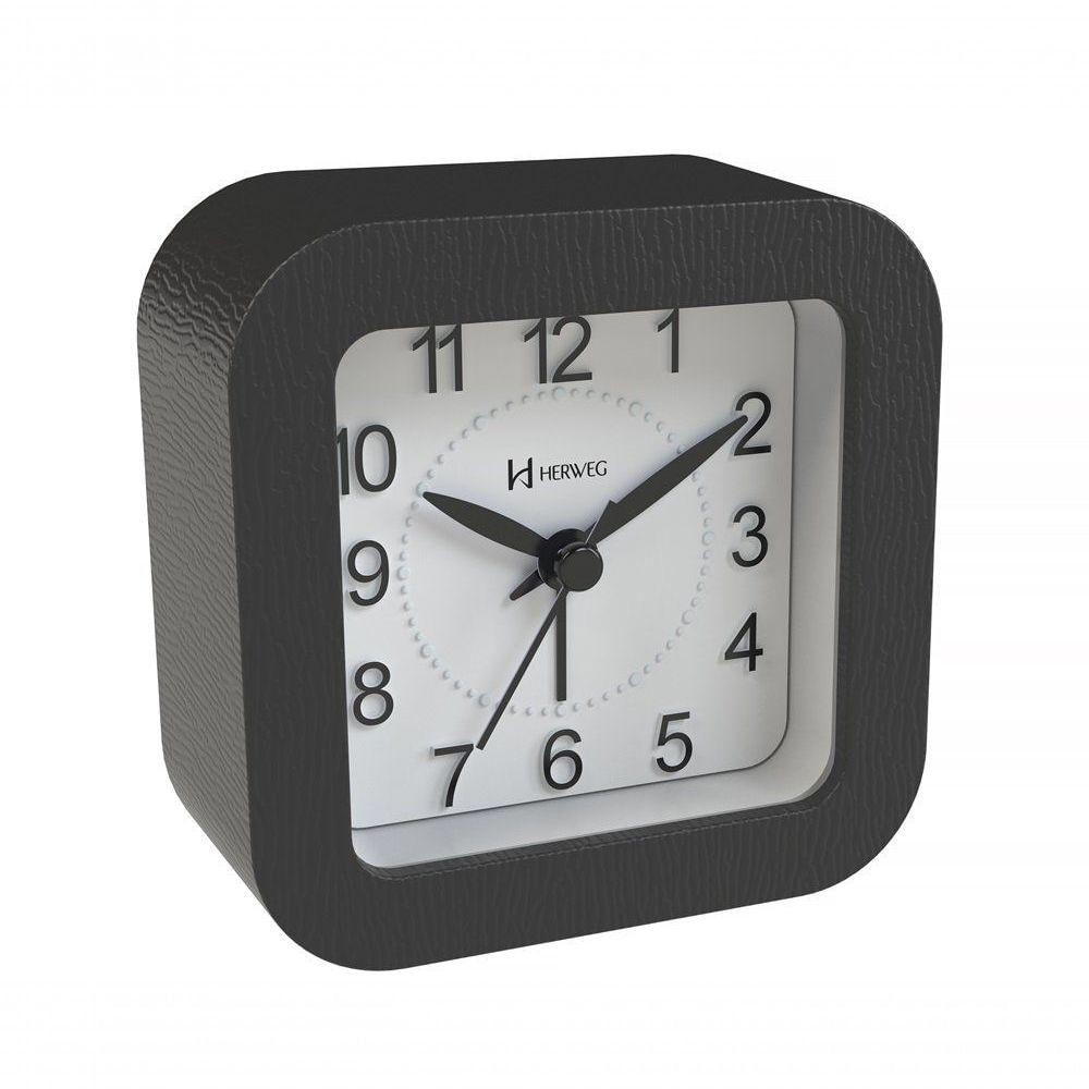 Relógio Despertador Herweg Quartz Preto 265024 Único