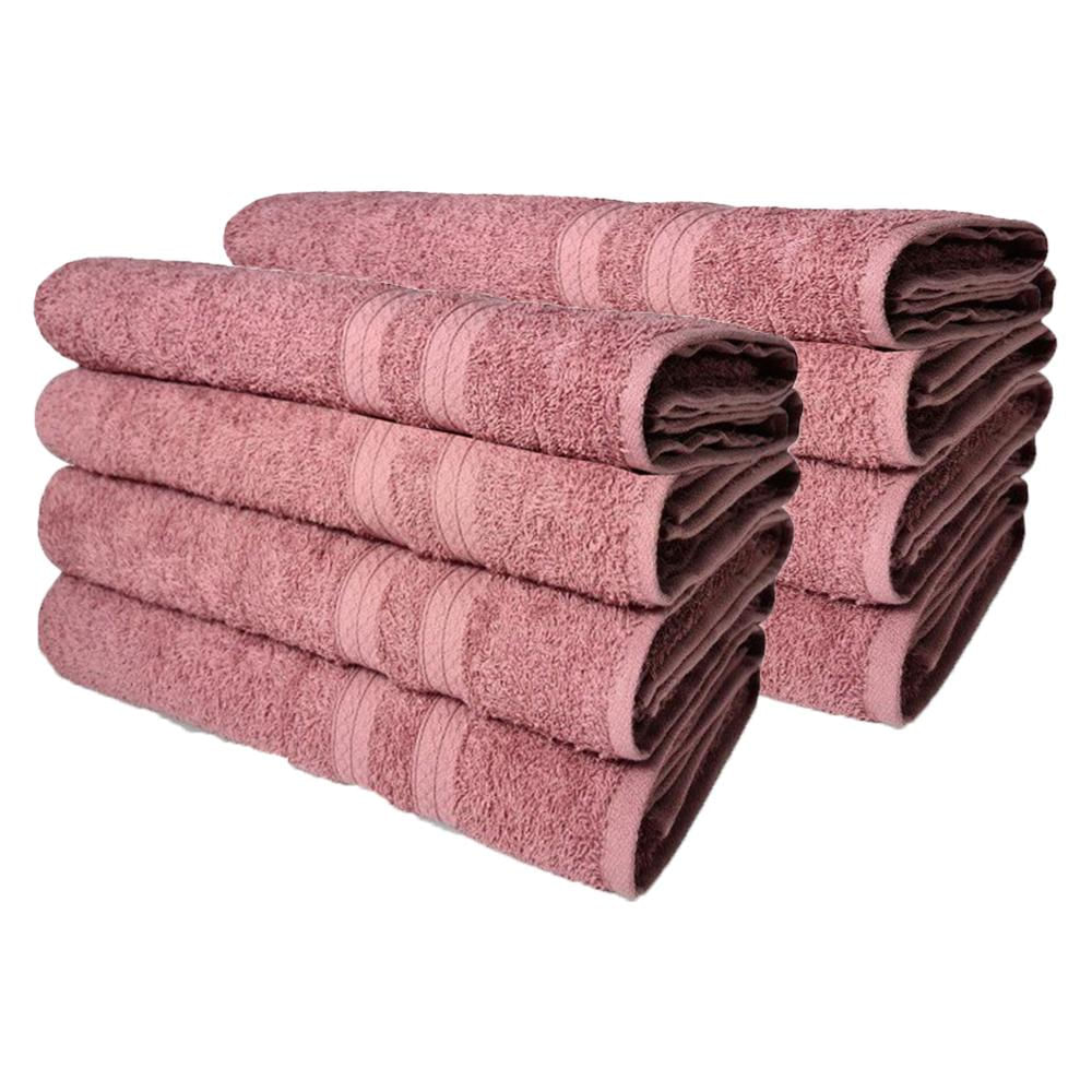 Kit 8 Toalhas de Banho Lisboa 100% Algodão 430g/m 80x150cm Rosê