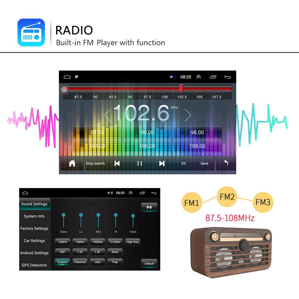 Rádio Automotivo 2 DIN Android para Ford Focus, Mondeo, C-MAX, S-MAX e Kuga preto