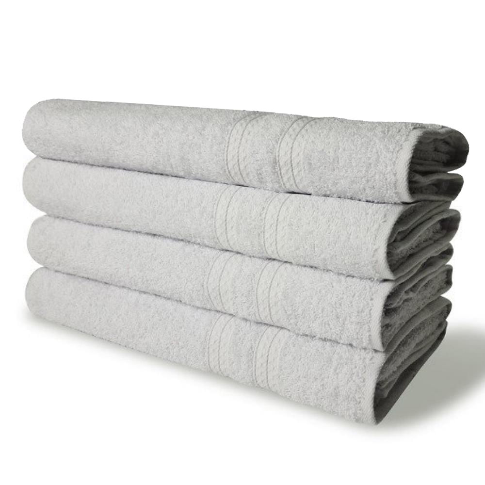 Kit com 4 Toalhas de Banho 430g/m² Grande Grossa 80x150cm Lisboa Branco