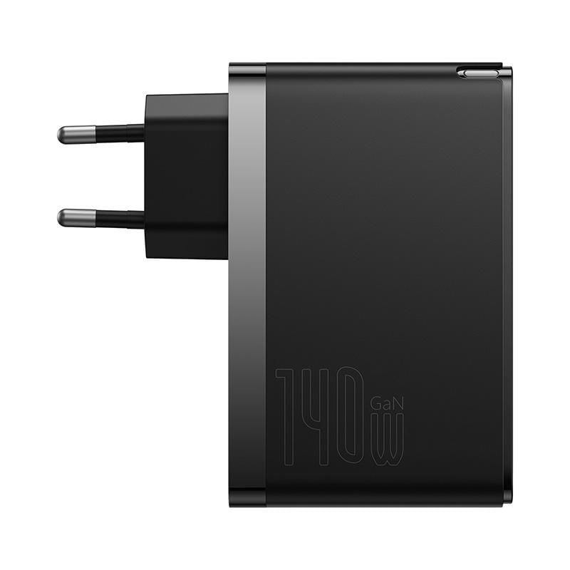 Carregador Rápido Baseus GaN5 Pro Dual Type C+USB 140W preto