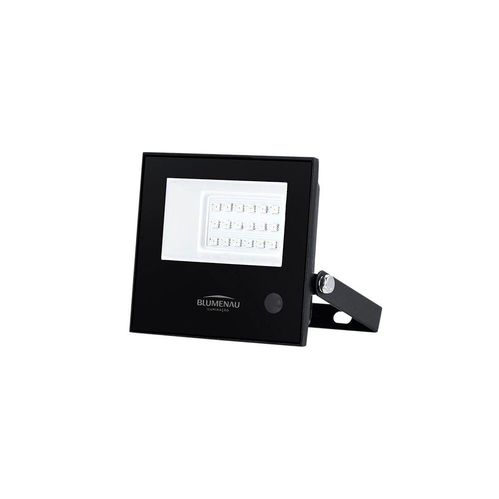 Refletor Blumenau Led Play Rgb 20w Preto Bivolt Rgb