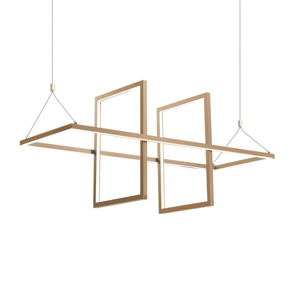 Lustre Pendente Blumenau Mirian Led Bivolt Dourado