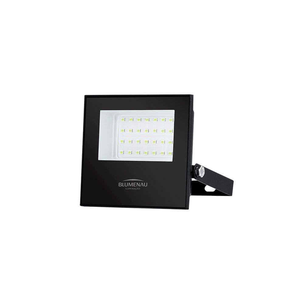 Refletor Blumenau Led Play 30w Preto Bivolt Luz Verde