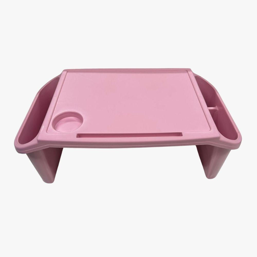 Kit 2 Bandeja Mesa Colo Apoio Comer Refeição Cama Suporte Notebook Rosa