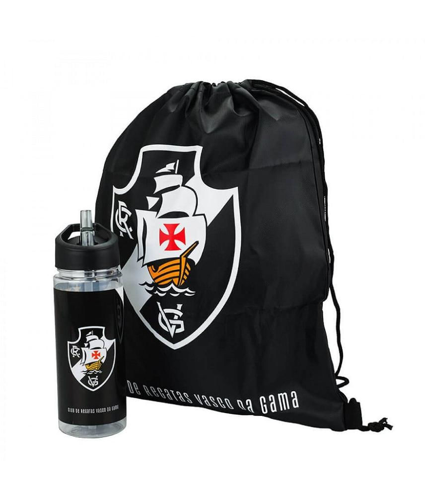 Mochila Saco Com Garrafa Vasco 450ml Oficial