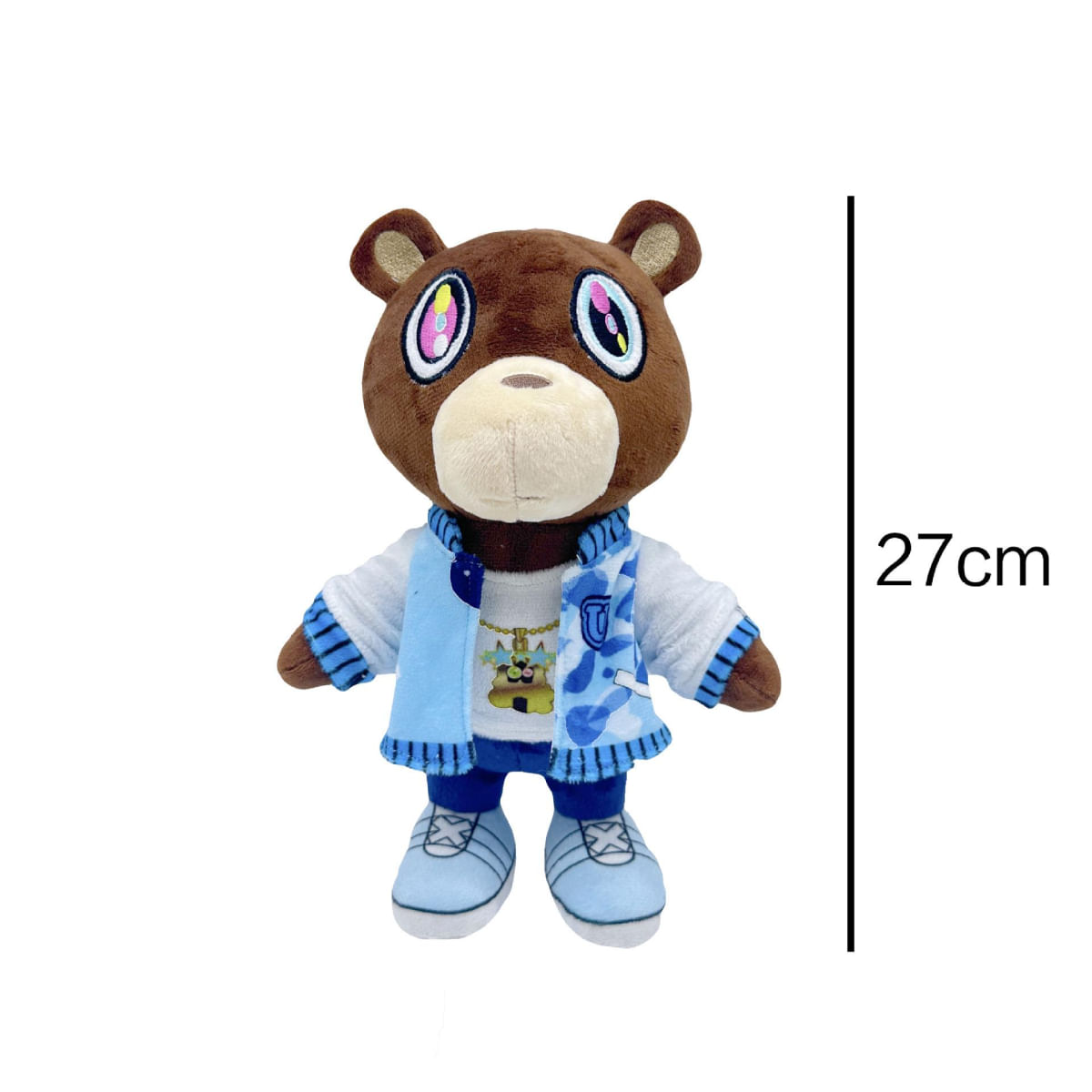 Urso de Pelúcia Kanye - Brinquedo Macio para Crianças 26cm-30cm preto