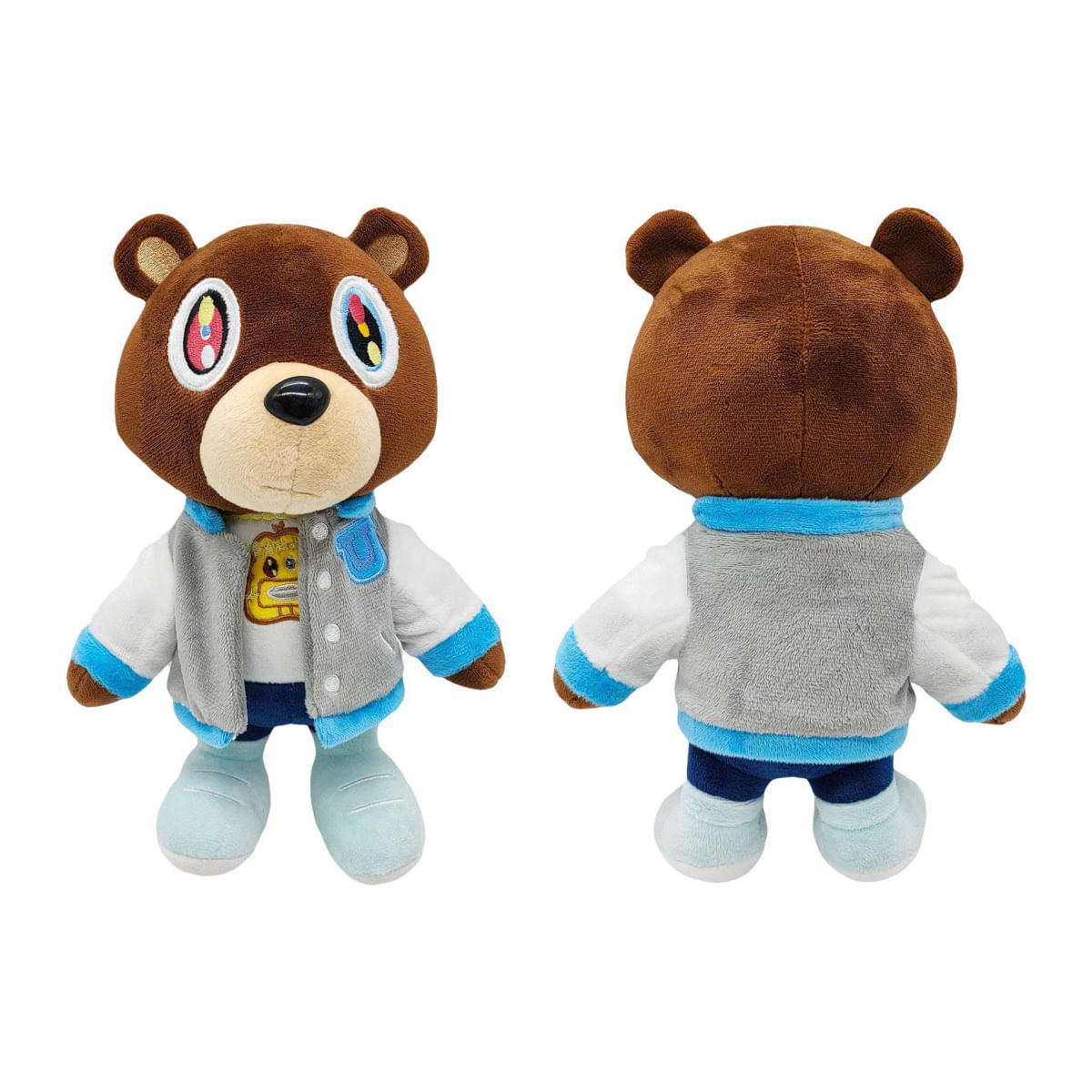 Urso de Pelúcia Kanye - Brinquedo Macio para Crianças 26cm-30cm preto