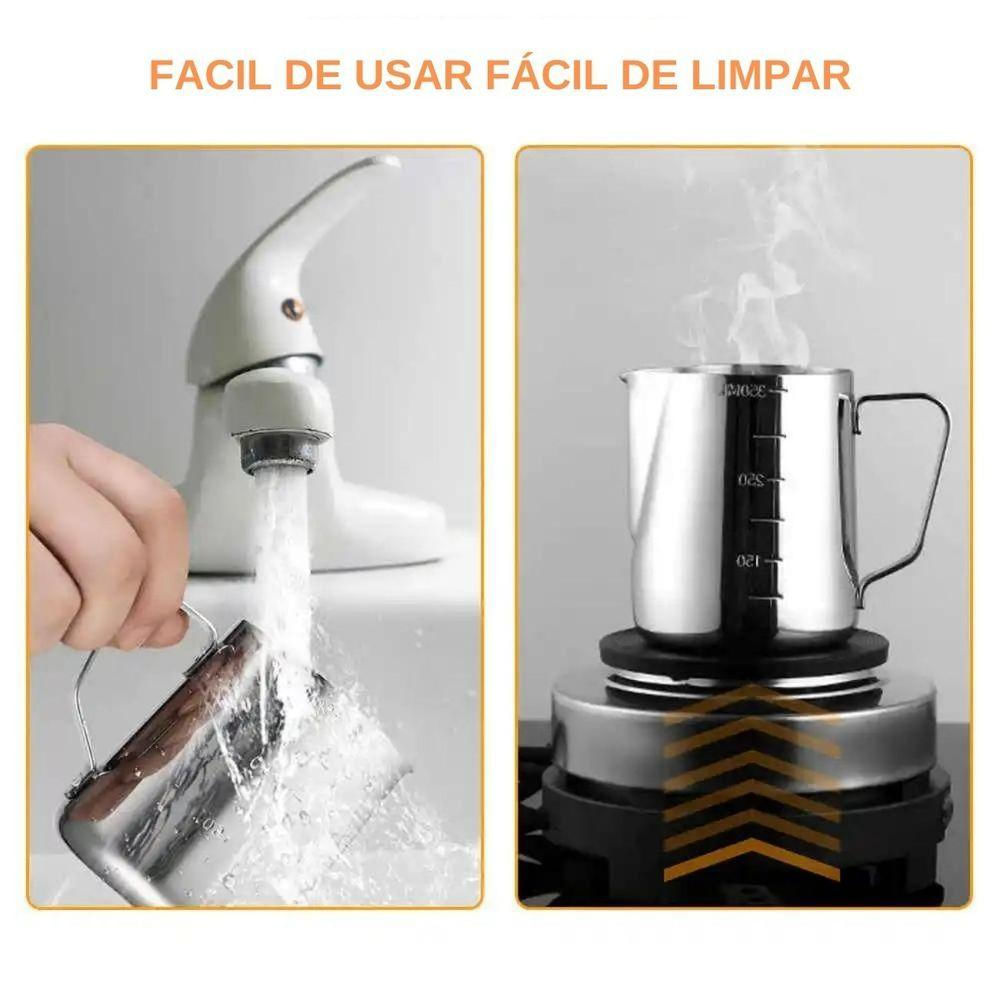 Kit 2 Jarras Barista Inox 350+600 Ml Café Leite