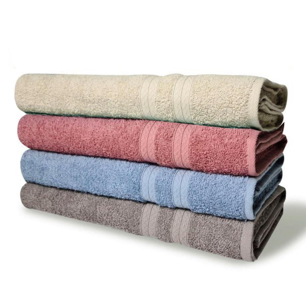 Kit com 4 Toalhas de Banho 430g/m² Grande Grossa 80x150cm Lisboa Sortido