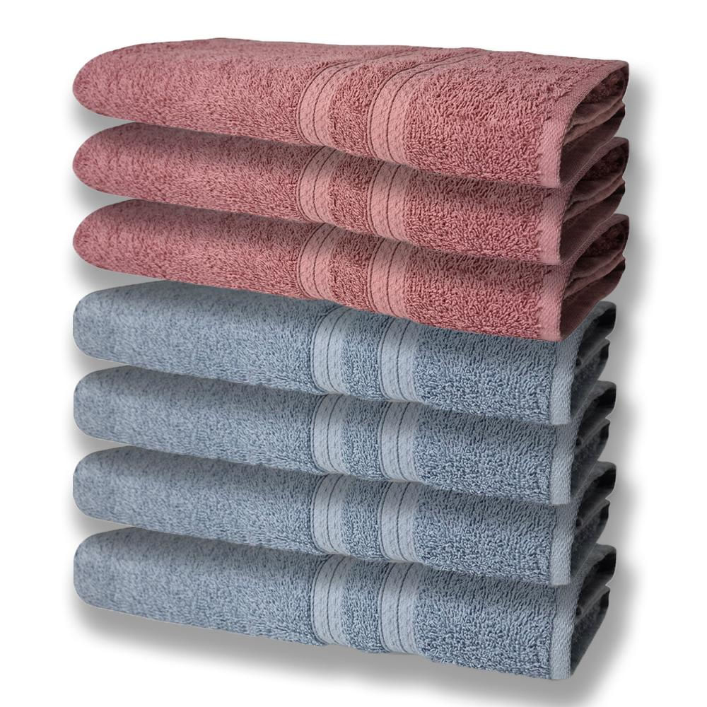 7 Toalhas Grande Super Felpudas e Grossa 80x150 4 Azul 3 Rosê