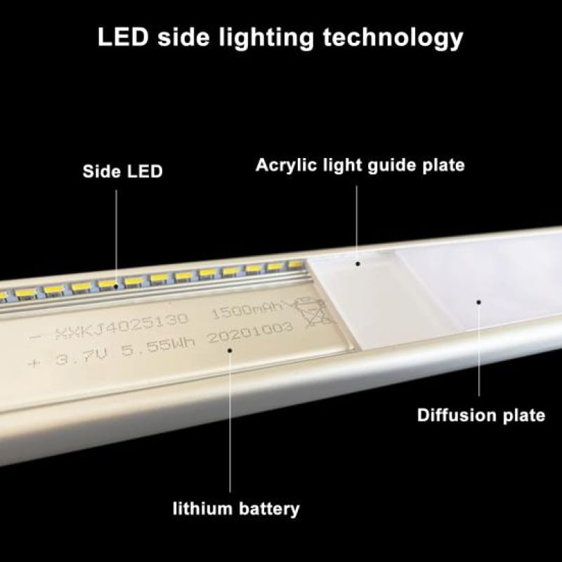 Luz LED Sem Fio com Sensor de Movimento Recarregável USB 40cm / prata