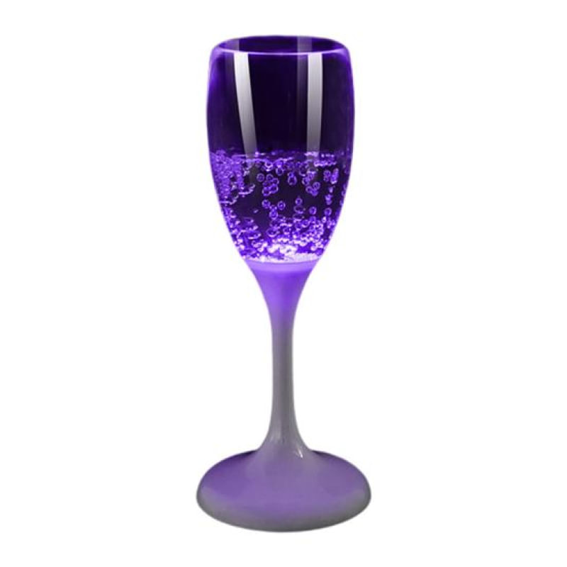 Conjunto de Copos de Champanhe LED para Festas e Bebidas roxo