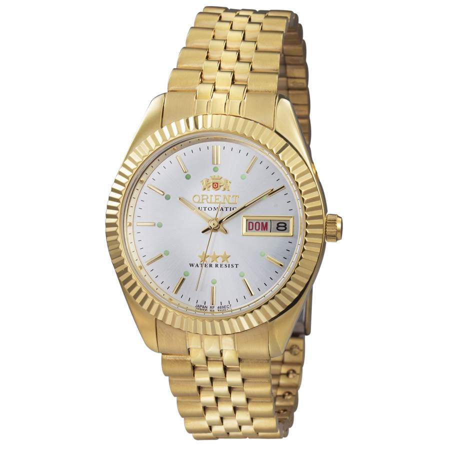Relógio Orient Masculino Ref: 469ec7f B1kx Automático Clássico Dourado