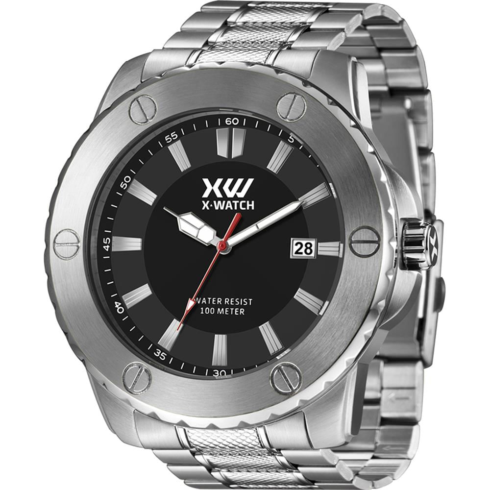 Relógio X-Watch Masculino Ref: Xmss1059 P1sx Oversized Prateado