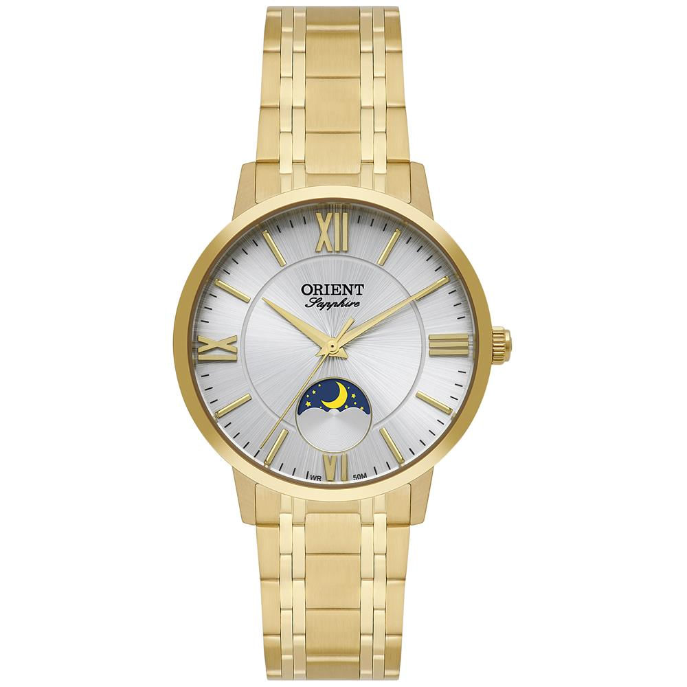 Relógio Orient Feminino Ref: Fgss0220 S3kx Fases Da Lua Dourado