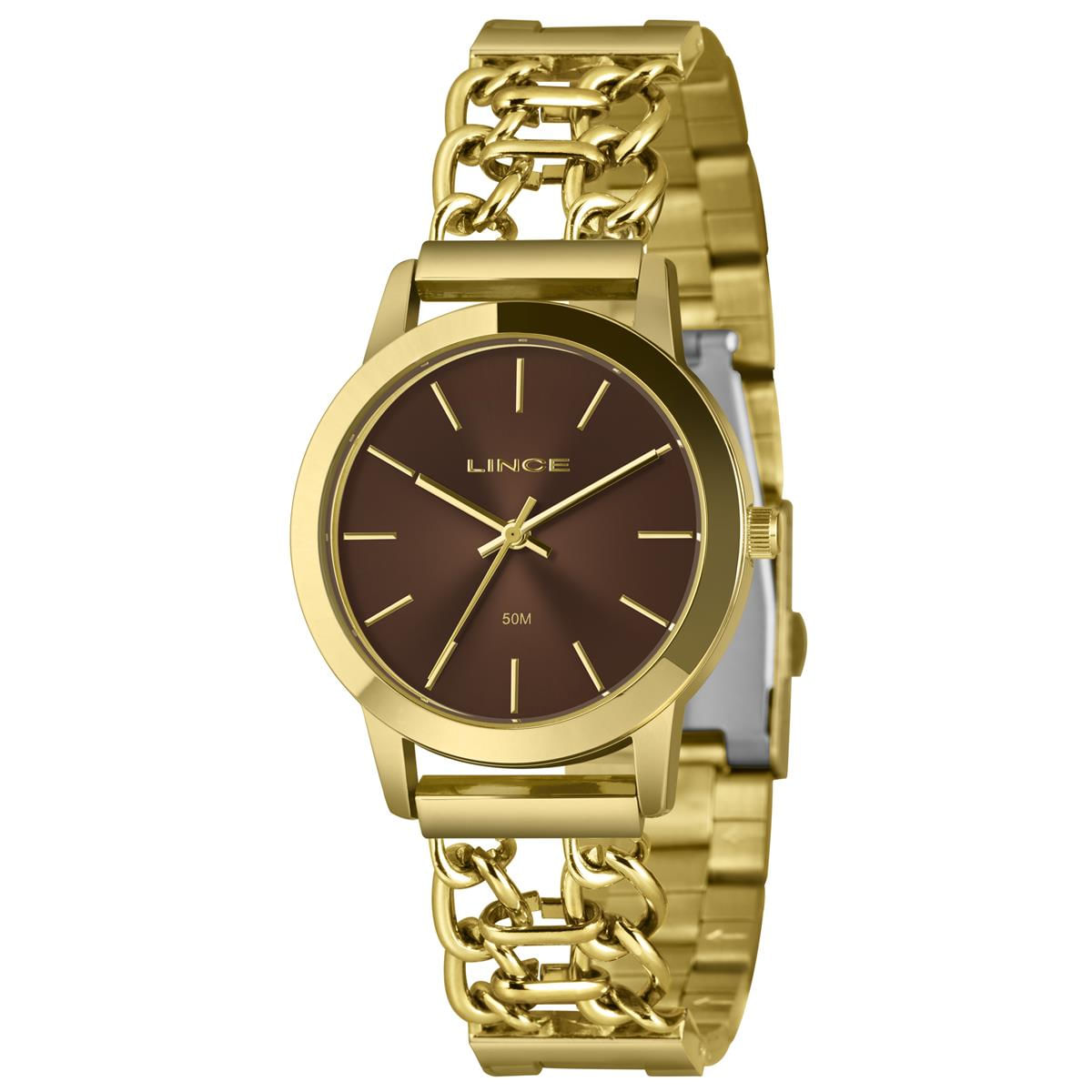 Relógio Lince Feminino Ref: Lrg4773l36 N1kx Bracelete Dourado