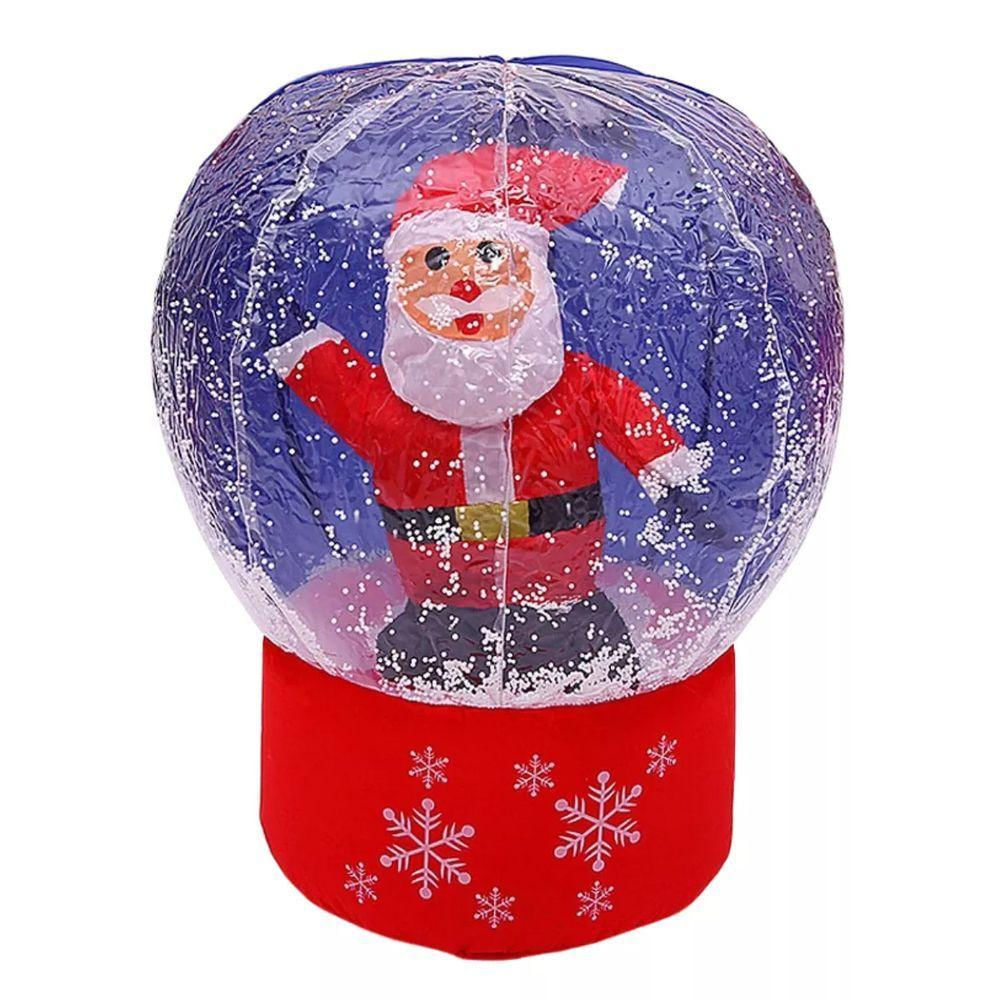 Globo De Neve De Natal Inflável Com Papai Noel – 60cm Bivolt