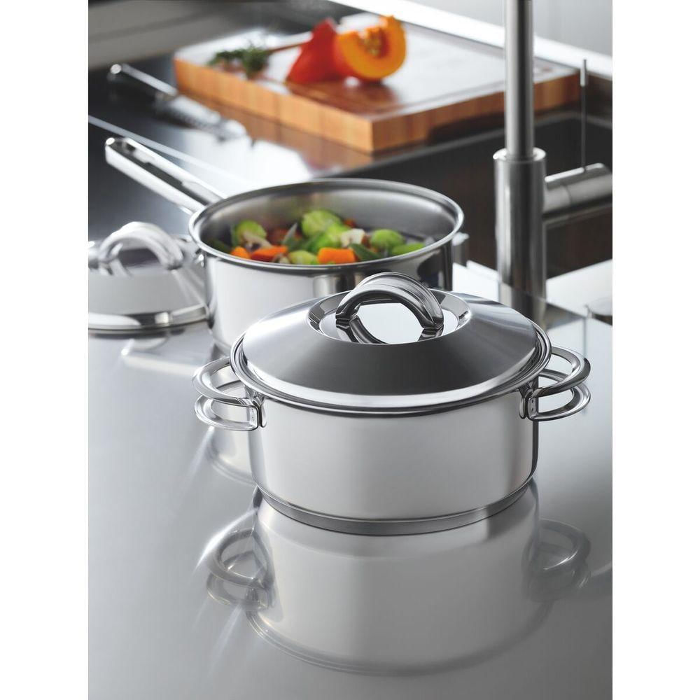 Caçarola Tramontina Solar Rasa Em Aço Inox 28 Cm 7,1 L