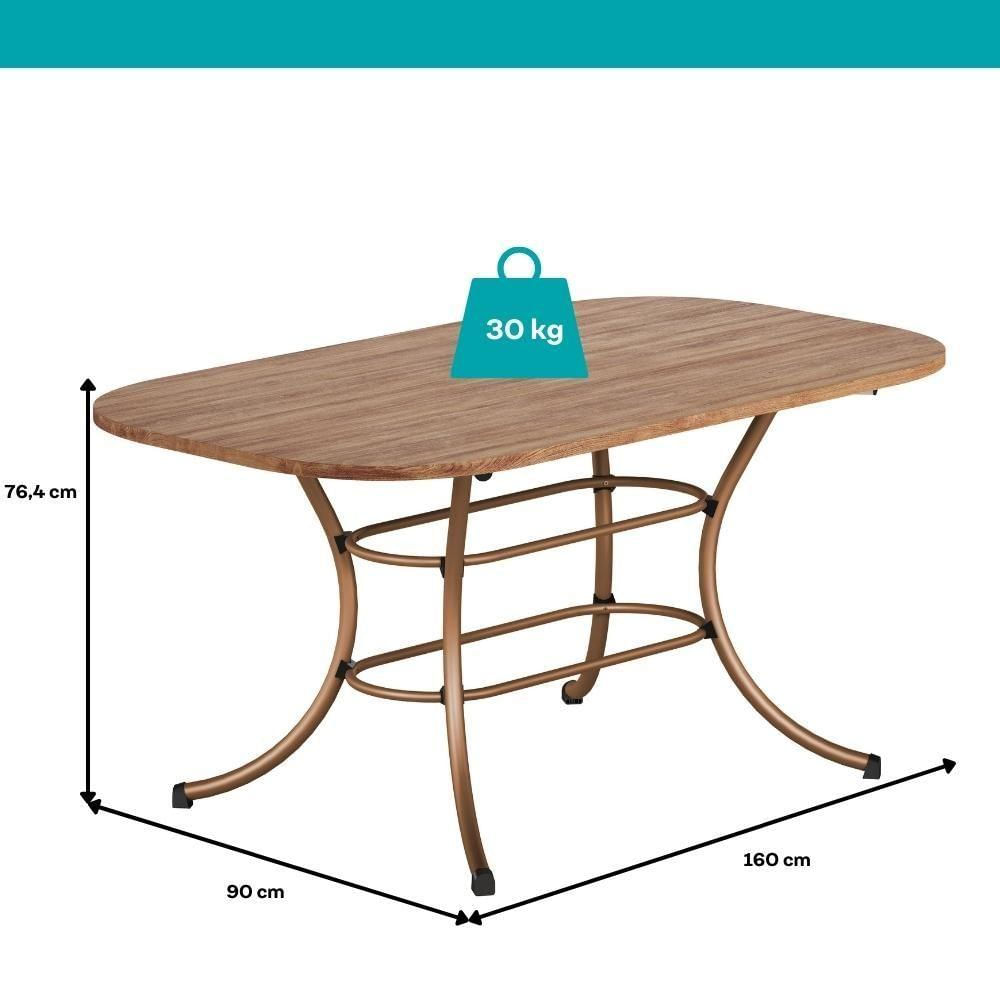 Mesa De Jantar 6 Lugares 1,60m 1547 Carraro Freijó Com Rose