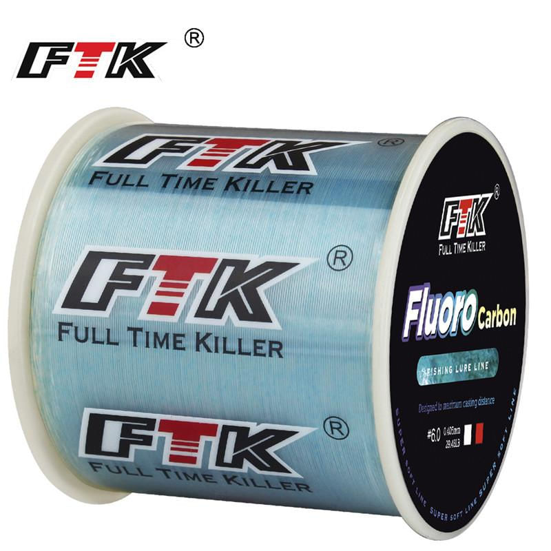 Linha de Pesca Fluorocarbono 500M 0.14mm-0.50mm 4.13LB-45LB