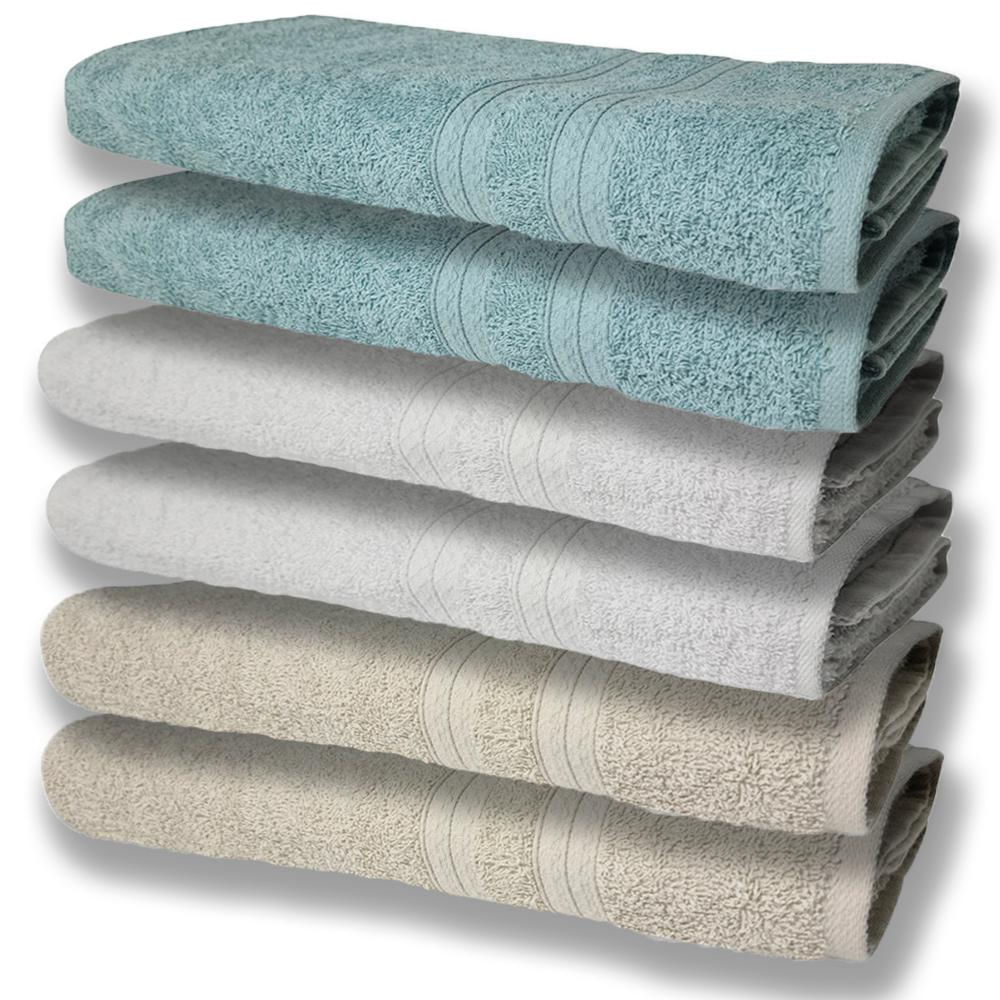 6 Toalhas Grande Super Felpudas e Grossa 80x150 BG+BR+VD