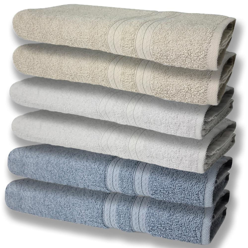 6 Toalhas Grande Super Felpudas e Grossa 80x150 AZ+BR+BG