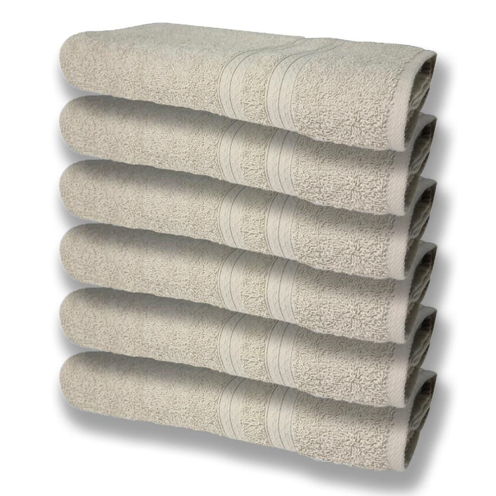 6 Toalhas Grande Super Felpudas e Grossa 80x150 Bege