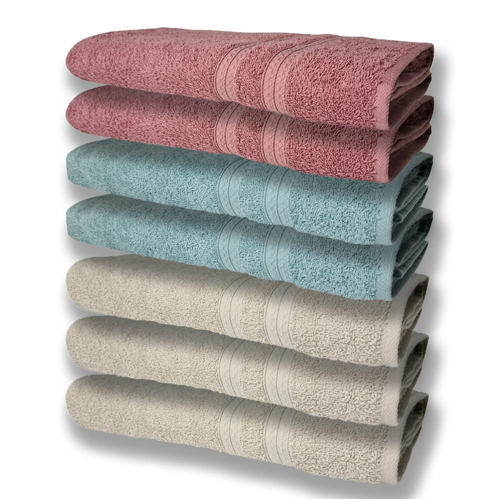 7 Toalhas Grande Super Felpudas e Grossa 80x150 3 Bege 2 Verde 2 Rosê