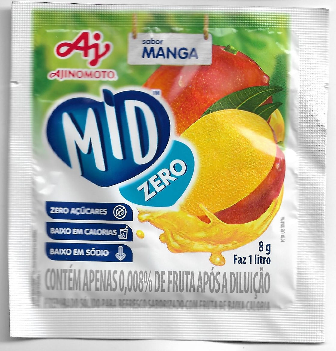 MID ZERO Suco em Pó Sabor Manga