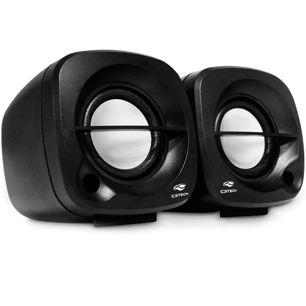 Caixa De Som C3 Tech 2.0 Portatil 3w Rms Preta - Sp-303bk