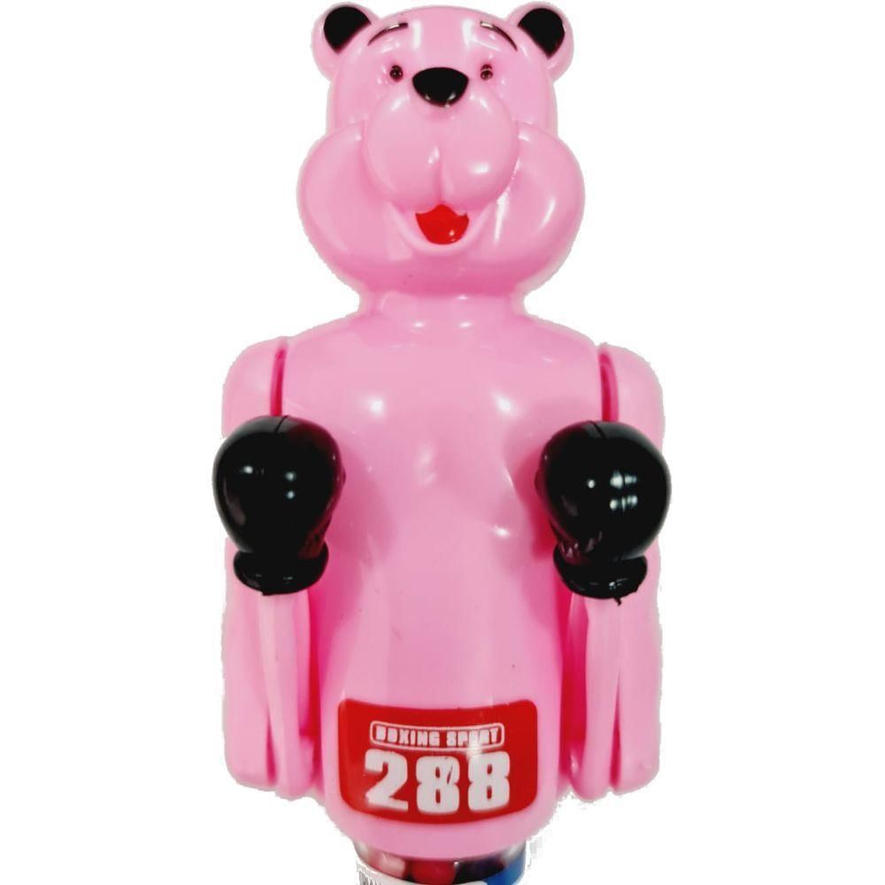 Brinquedo Soco Soco Com Balinhas Variação Urso Rosa