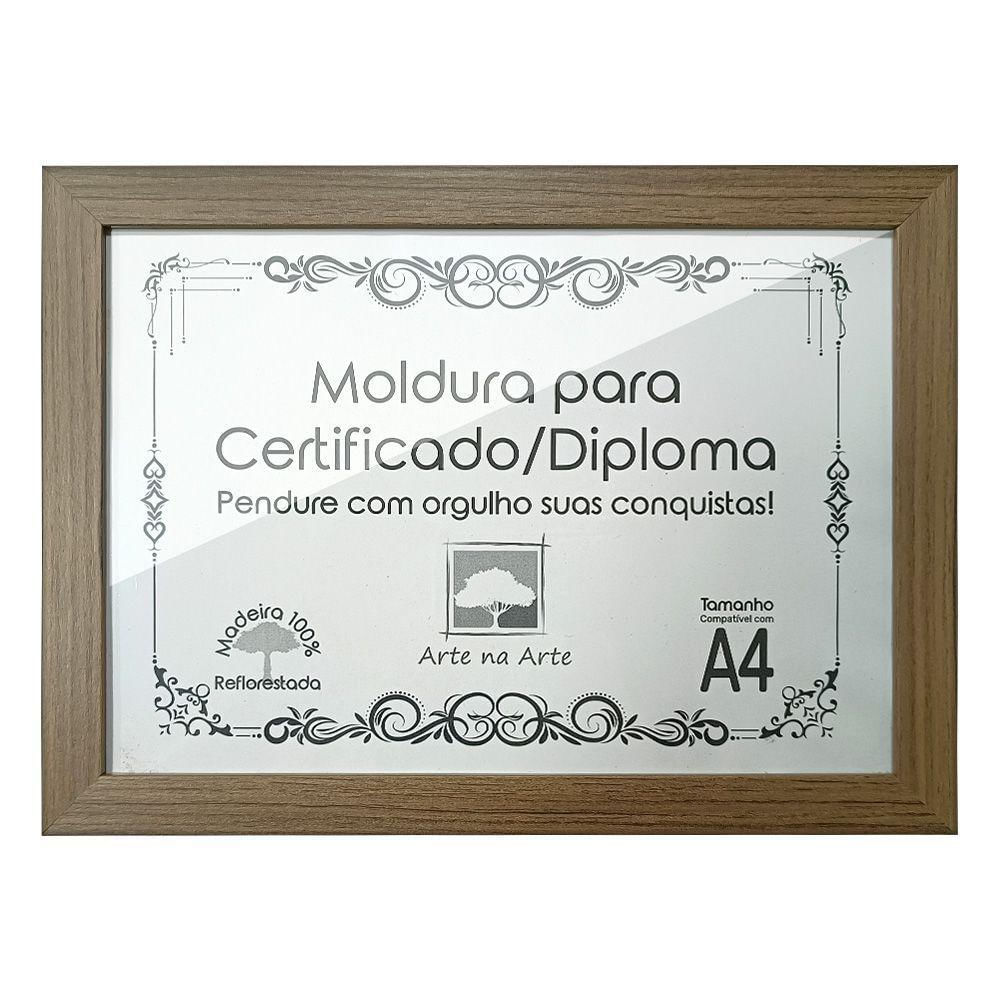 Diplomas Madeira A4 Titulos Moldura Madeira