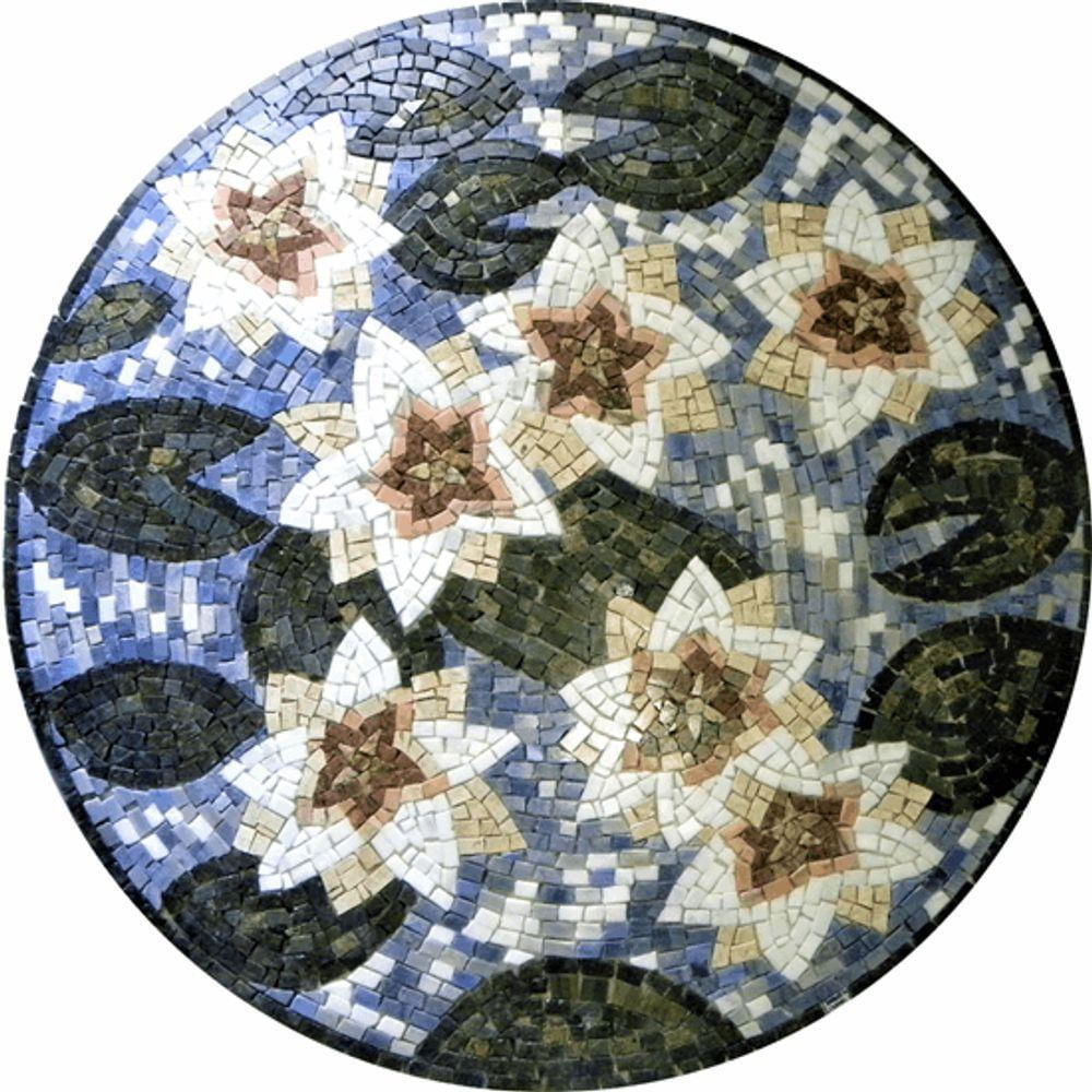 Mandala Mosaico Floral Nenúfares De Monet I Tamanho 120cm