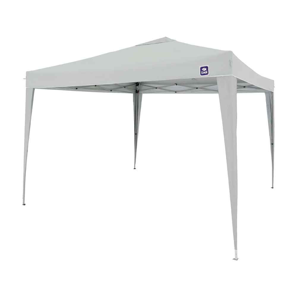 Tenda Gazebo Dobrável 3m x 3m Poliéster Branca Bel