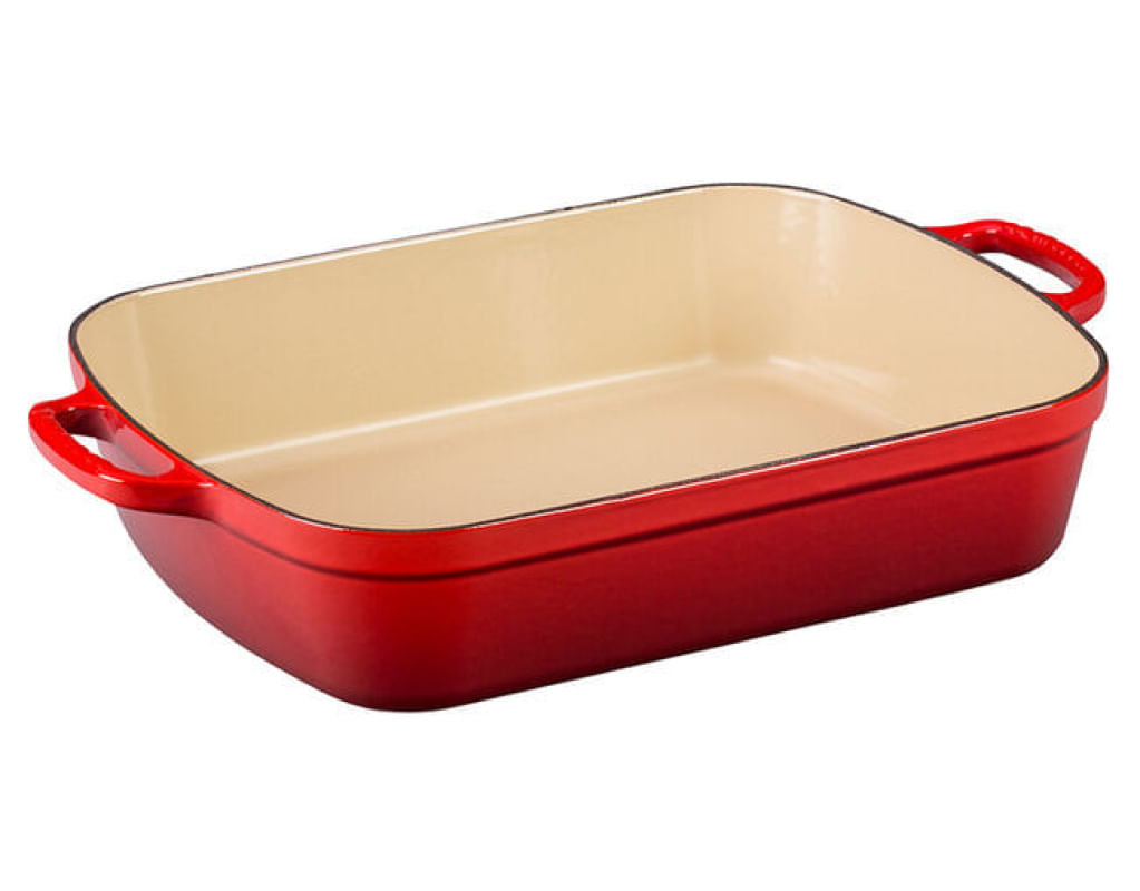 ASSADEIRA LE CREUSET RETANGULAR 33CM SIGNATURE VERMELHO 201843306