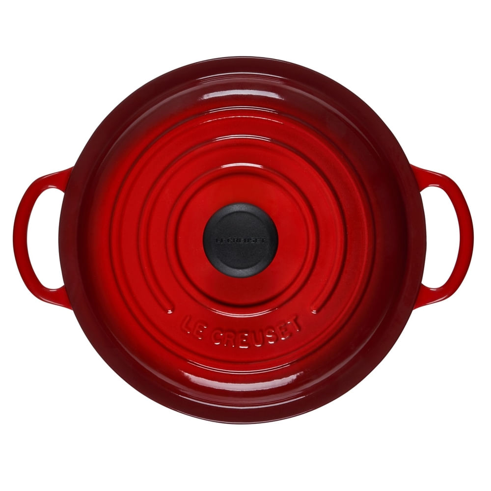 PANELA DE ENSOPADO LE CREUSET SIGNATURE EM FERRO FUNDIDO 22CM VERMELHO 21109220602430